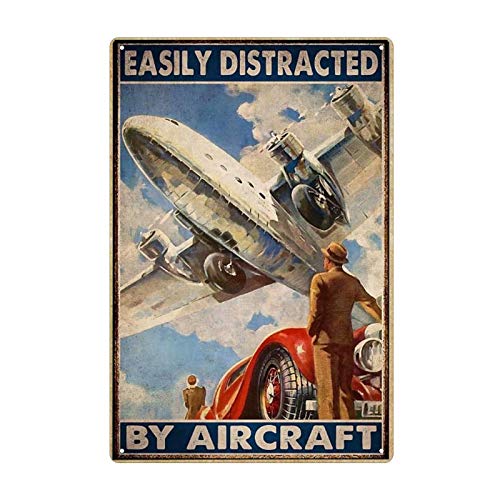 Vintage Airplane Tin Sign - Front Wall Decoration