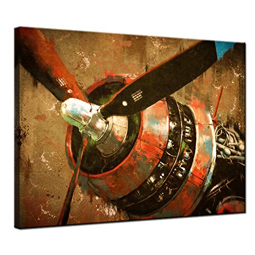 Vintage Aeroplane Propeller Canvas Wall Art 40"x30