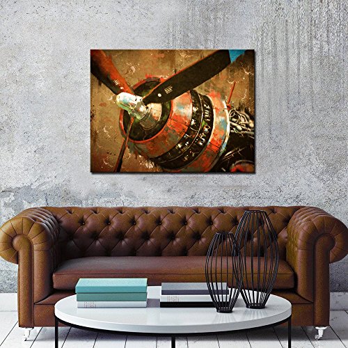 Vintage Aeroplane Propeller Canvas Wall Art 40"x30