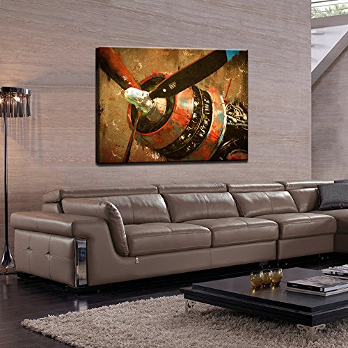 Vintage Aeroplane Propeller Canvas Wall Art 40"x30