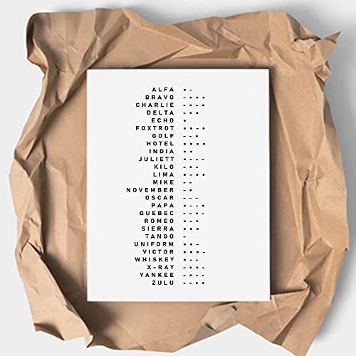 Aviation Phonetic Alphabet Morse Code Print Art Aviator