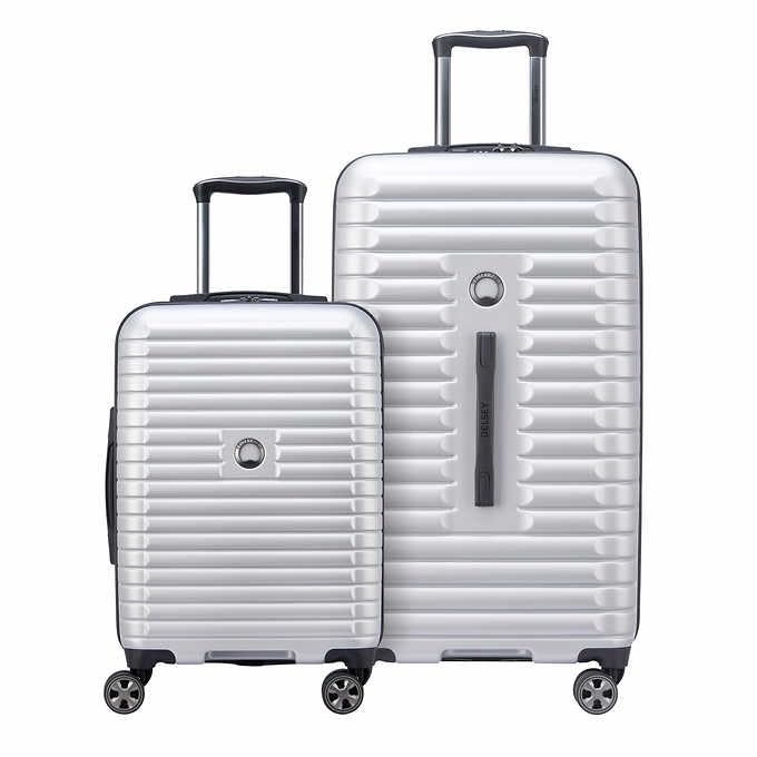 Delsey 2-piece Hardside Trunk Set - Silver Color