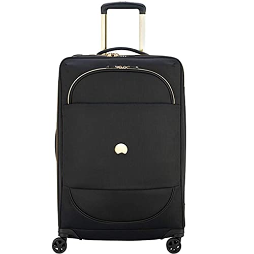 Black DELSEY Paris Montrouge Softside Luggage, Spinner Wheels