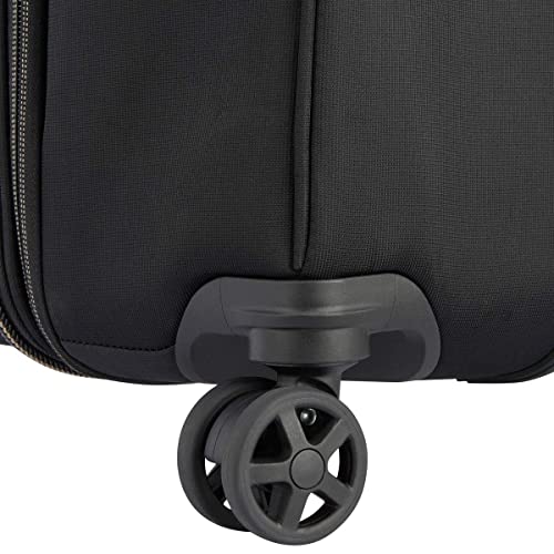 Black DELSEY Paris Montrouge Softside Luggage, Spinner Wheels