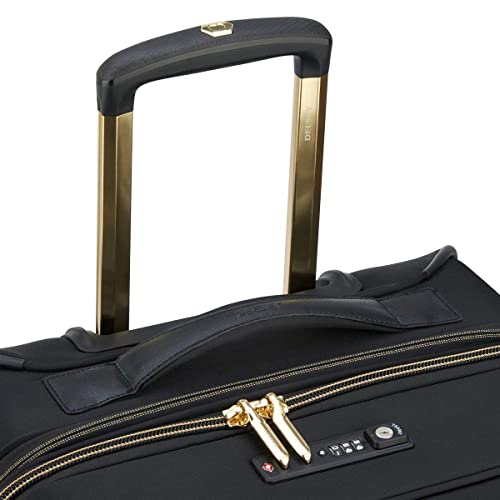 Black DELSEY Paris Montrouge Softside Luggage, Spinner Wheels