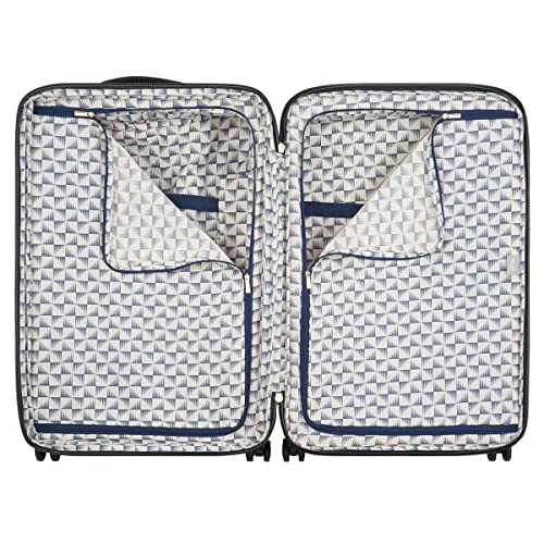 Black DELSEY Paris Montrouge Softside Luggage, Spinner Wheels