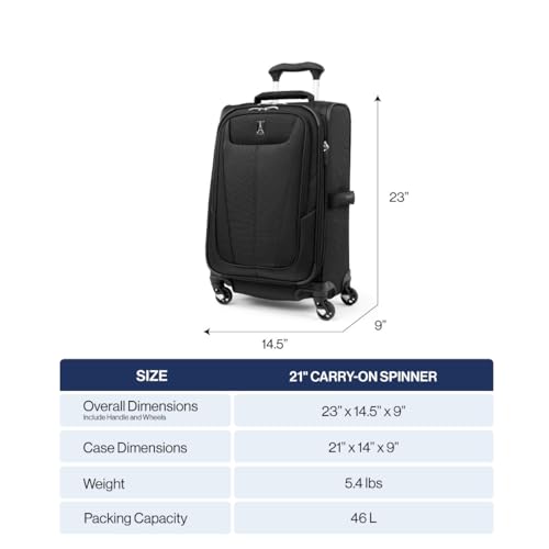 Travelpro Maxlite 5 Carry on Luggage, 4 Wheels