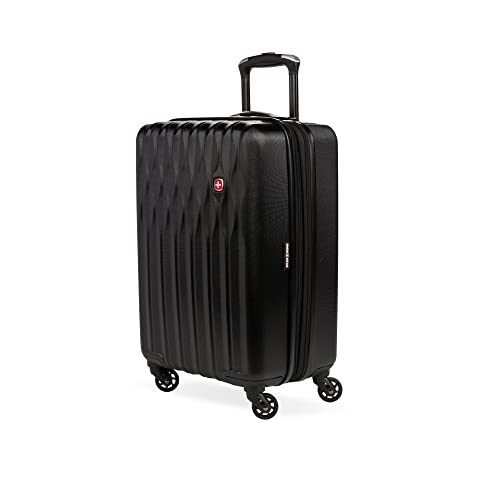 SwissGear 8018 Expandable Hardside Spinner Luggage, Black 20