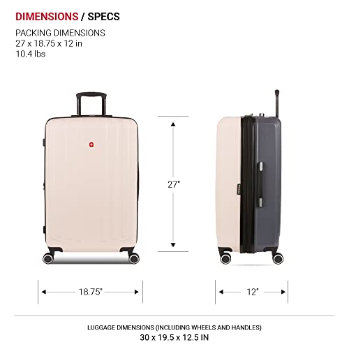 SwissGear 8028 Hardside Spinner Luggage, Pink/Dark Grey