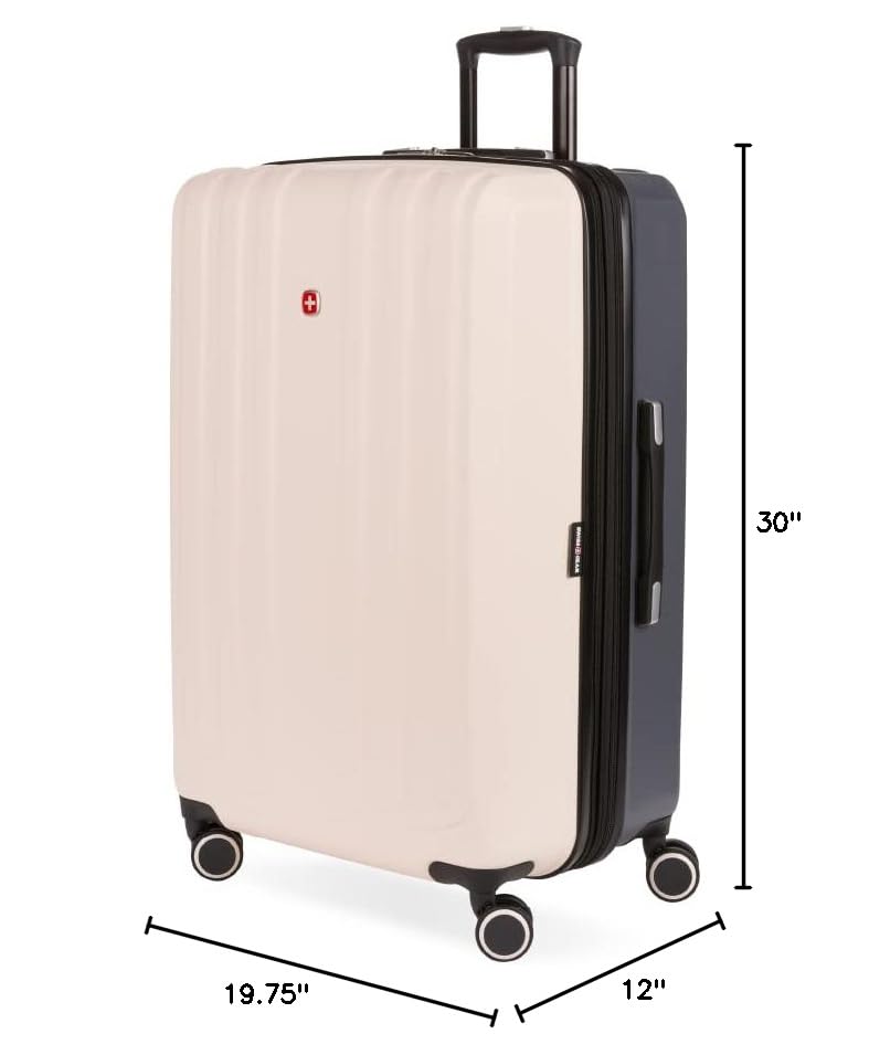 SwissGear 8028 Hardside Spinner Luggage, Pink/Dark Grey