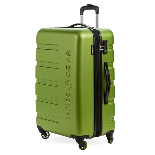 SwissGear 7366 Green Expandable Luggage, Spinner Wheels, 23