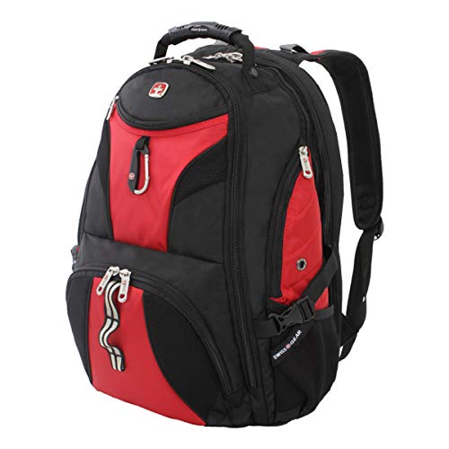 SwissGear 1900 Scansmart 17" Laptop Backpack, Black/Red