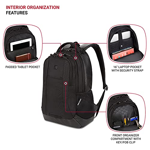 SwissGear Cecil 5505 Black Hex Aviation Backpack