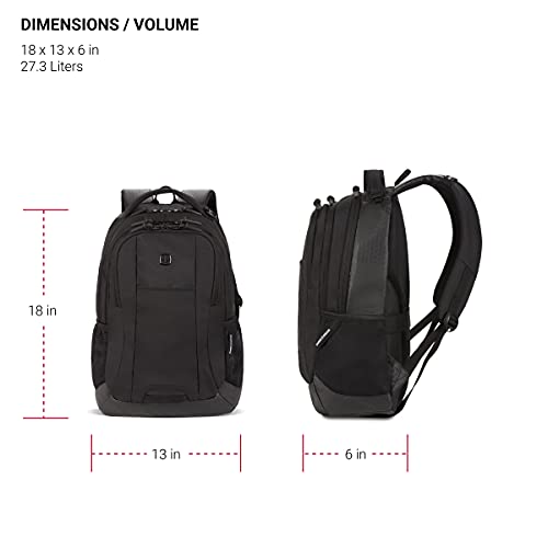 SwissGear Cecil 5505 Black Hex Aviation Backpack