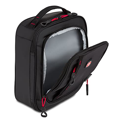 SwissGear Insulated Black/Red Aviator Cooler Bag, One Size