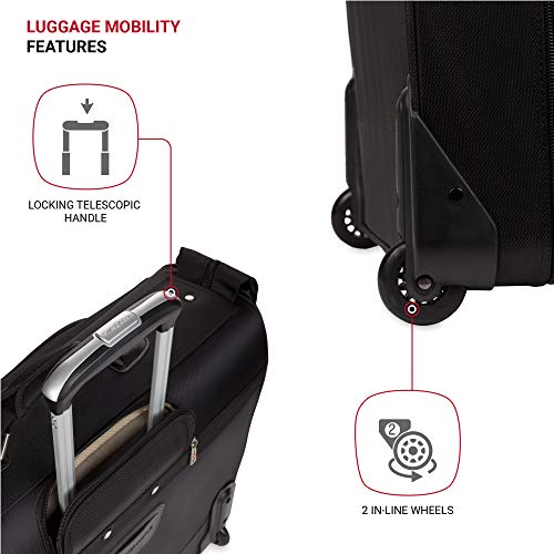 SwissGear 7895 Premium Rolling Garment Bag - Black