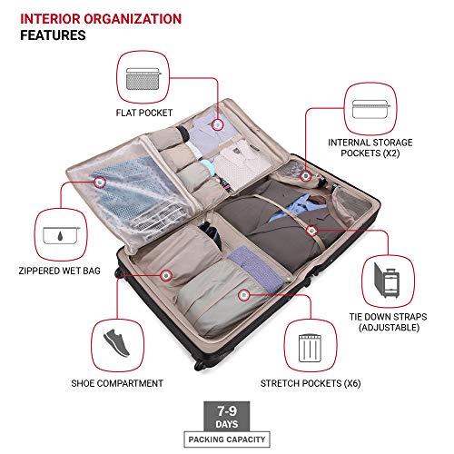 SwissGear 7895 Premium Rolling Garment Bag - Black