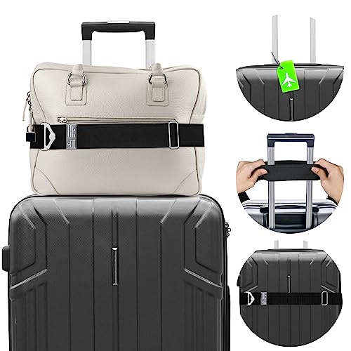 2-in-1 Travel Belt for Luggage in Black