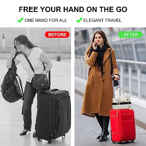 2-in-1 Travel Belt for Luggage in Black