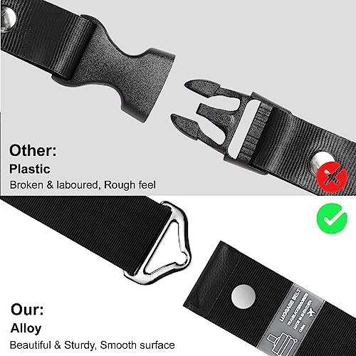 2-in-1 Travel Belt for Luggage in Black