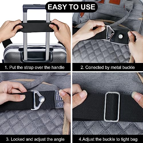 2-in-1 Travel Belt for Luggage in Black