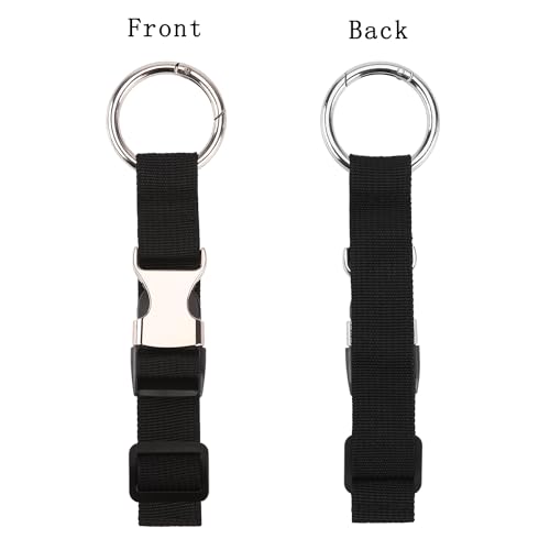 Aviation Carry-on Connector Strap Set, Black (2PCS)