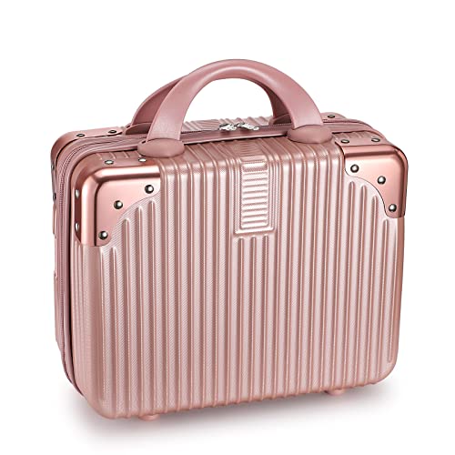 Portable ABS Makeup Case for Aviation - Rose Gold