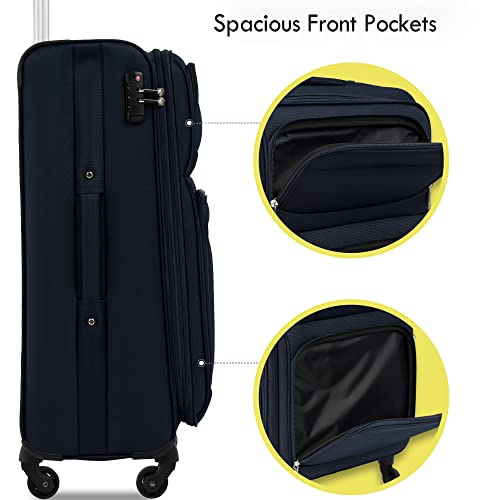 Lightweight Expandable 3-Piece Suitcase Set - Aviation