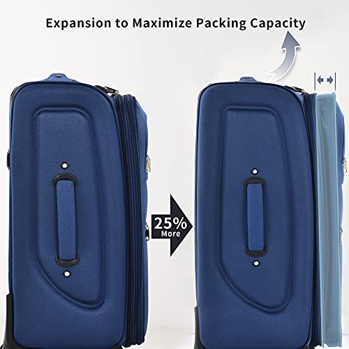 Merax Lightweight 3-Piece Aviation Luggage Set with Spinner