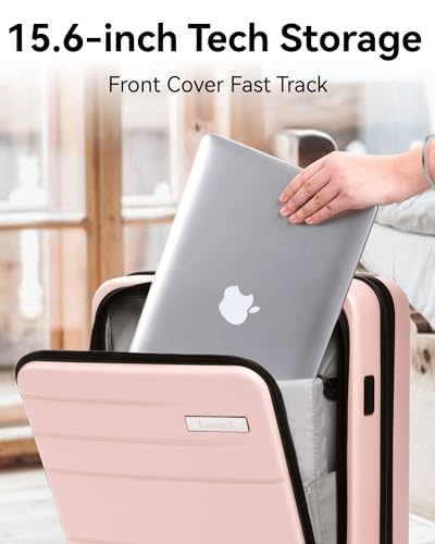 Pink Aviation Carry On Luggage with USB