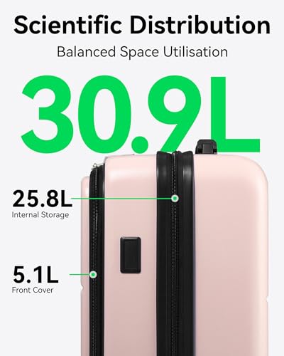 Pink Aviation Carry On Luggage with USB