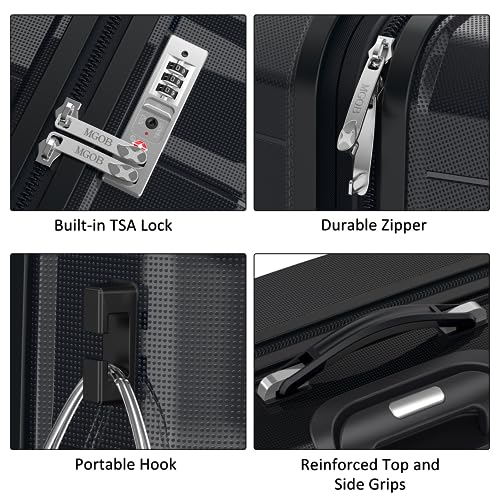 28" Spinner Wheels Suitcase, Lightweight PP with TSA Lock