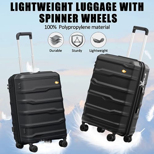 28" Spinner Wheels Suitcase, Lightweight PP with TSA Lock