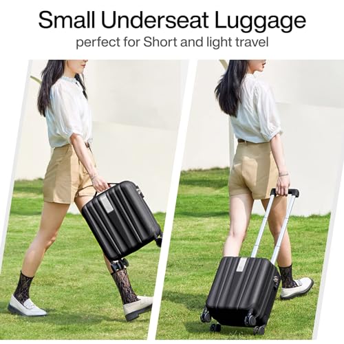 Hanke 14" Underseat Carry-On Luggage - Jet Black