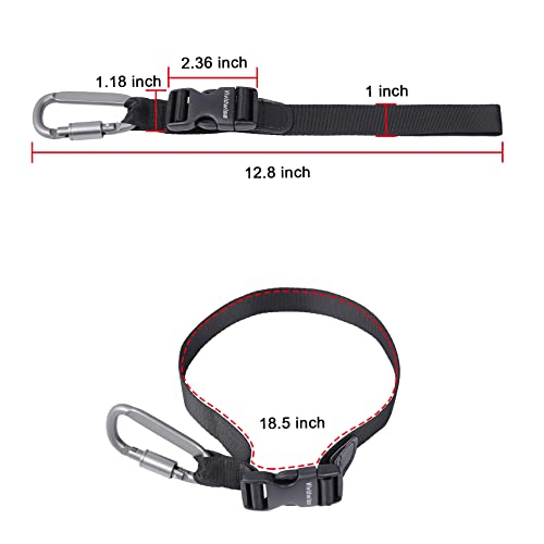 Vividwise Aviation Travel Luggage Straps - Black