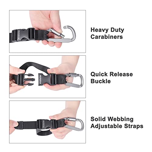 Vividwise Aviation Travel Luggage Straps - Black