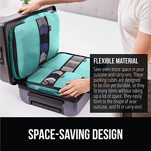 6 Piece Packing Cubes and Neck Pillow Bundle