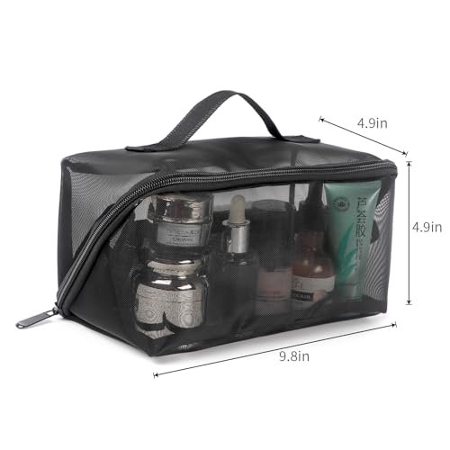 Aviation Travel Cosmetic Bag Set: Organize Cosmetics (Black, Mixed Colors)