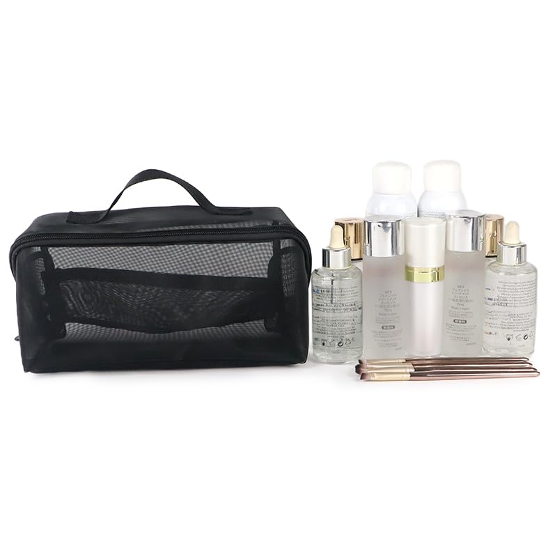 Aviation Travel Cosmetic Bag Set: Organize Cosmetics (Black, Mixed Colors)
