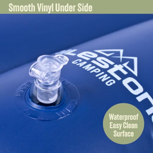 Aviation-friendly Inflatable Ergonomic Pillow - Blue