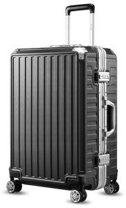 24" Aluminum Frame Polycarbonate Zipperless Checked Luggage