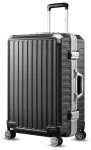 24" Aluminum Frame Polycarbonate Zipperless Checked Luggage