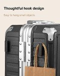 24" Aluminum Frame Polycarbonate Zipperless Checked Luggage