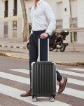 24" Aluminum Frame Polycarbonate Zipperless Checked Luggage