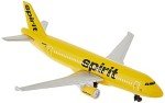 Spirit Airlines Die-Cast Plane, Yellow