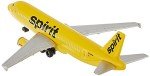 Spirit Airlines Die-Cast Plane, Yellow