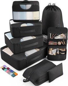 Aviation Travel Bags: 8-Pack Cube Set