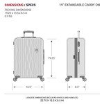 SwissGear 7272 Energie Luggage, Spinner Wheels, TSA Lock