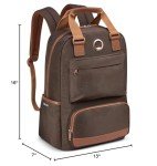 DELSEY Laptop Travel Backpack, Chocolate Brown, 16.5 Inch
