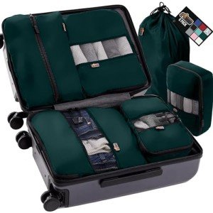 Hunter Green Aviation Packing Cubes - Set of 6